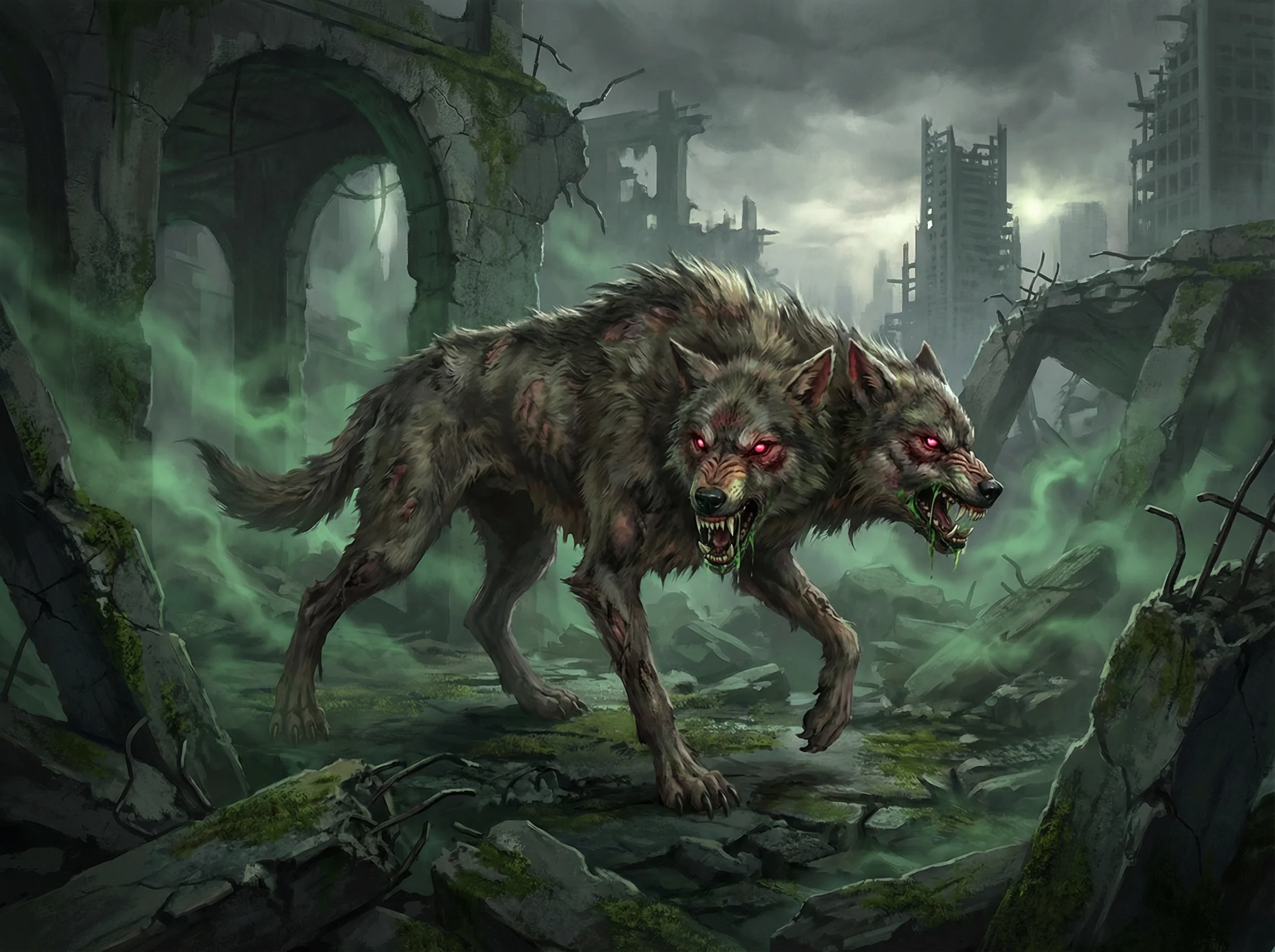 双头变异狼 - pg电子 废土夜间猎食者